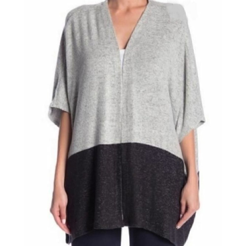 Olive + Oak Womens Large Erin Color Block Cardigan Sweater Kimono Sleeves Boho
